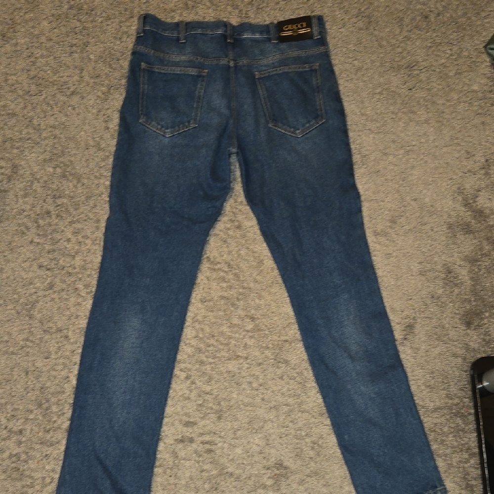 Gucci Dark Blue Denim Pants